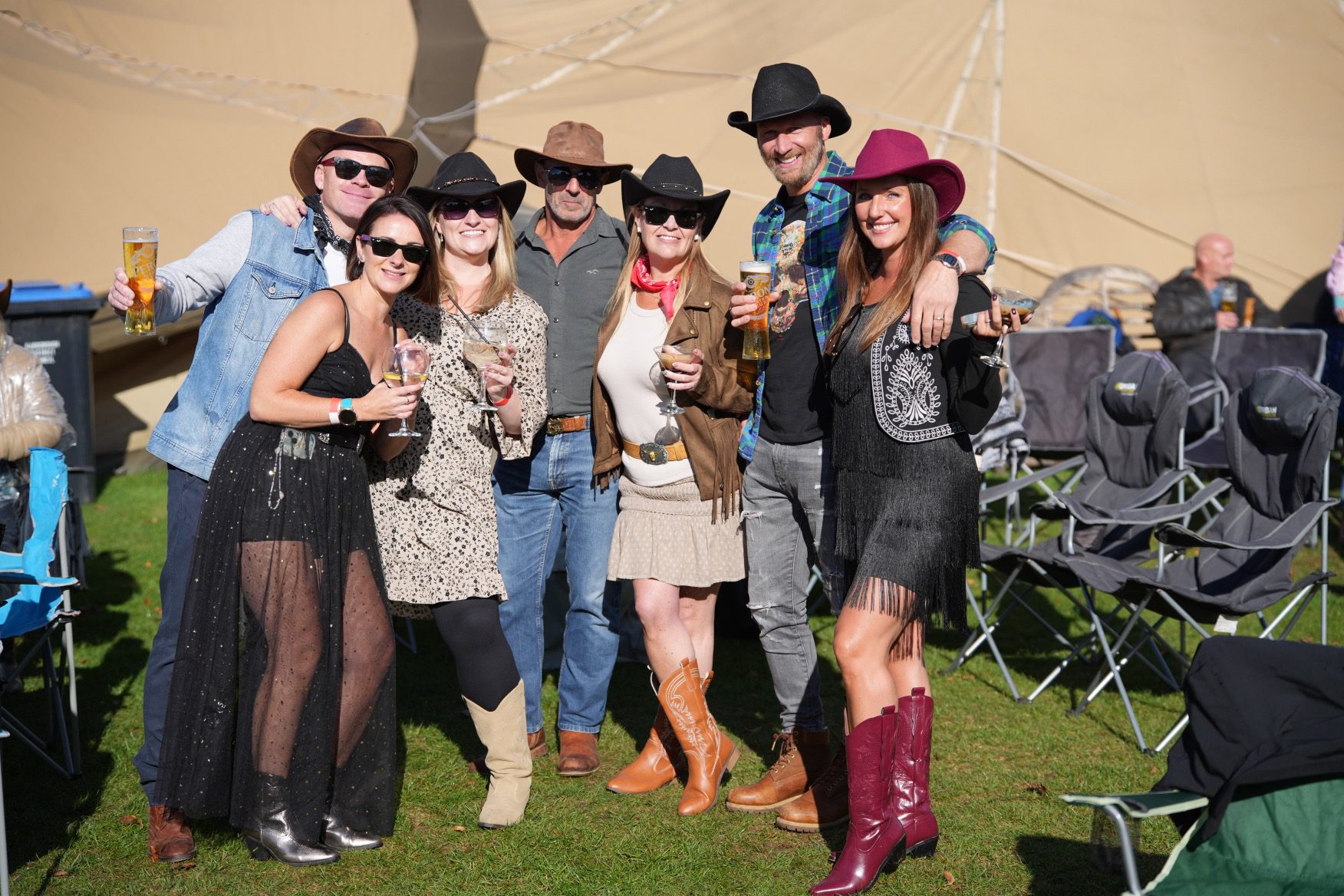 Festival goers enjoying line dancing at Nashville Days 2025